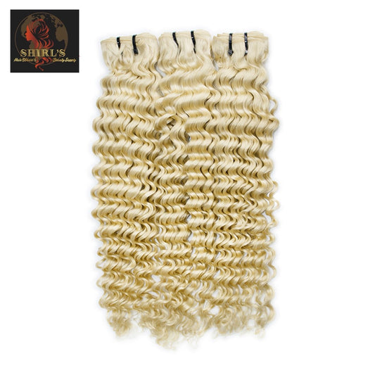 💛 613 Blonde Deep Wave 3 Bundle Deal – 100% Virgin Human Hair