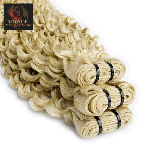 💛 613 Blonde Deep Wave 3 Bundle Deal – 100% Virgin Human Hair